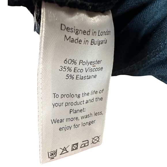 SAINT SOFIA Black Wide Leg Comfort Waist Pants Women's Size 8 EUC - Picture 6 of 8